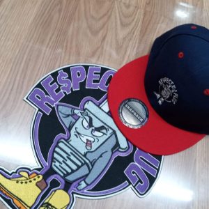 Red Brim/Blue Cap with Center Logo