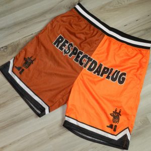 DNA Hustle Mesh Basketball Shorts (ORANGE & LIGHT BROWN)